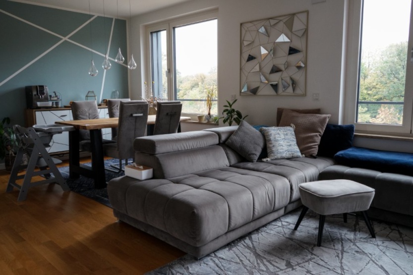 Living room and kitchen