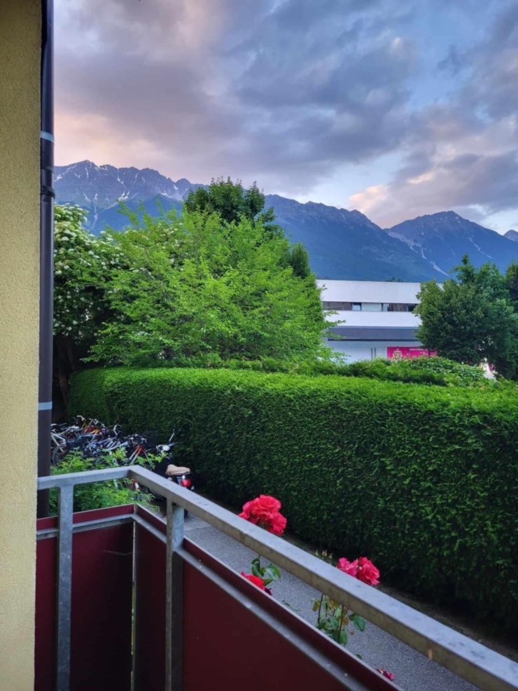 Der Balkon vom Wohnzimmer