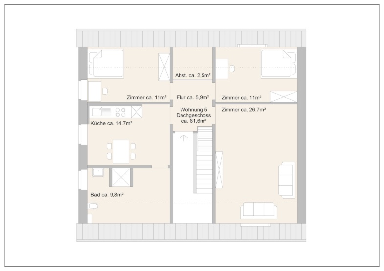 Grundriss der Wohnung