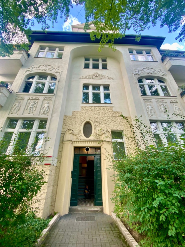 the entrance to the listed building