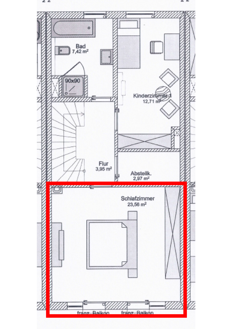 Grundriss Zimmer