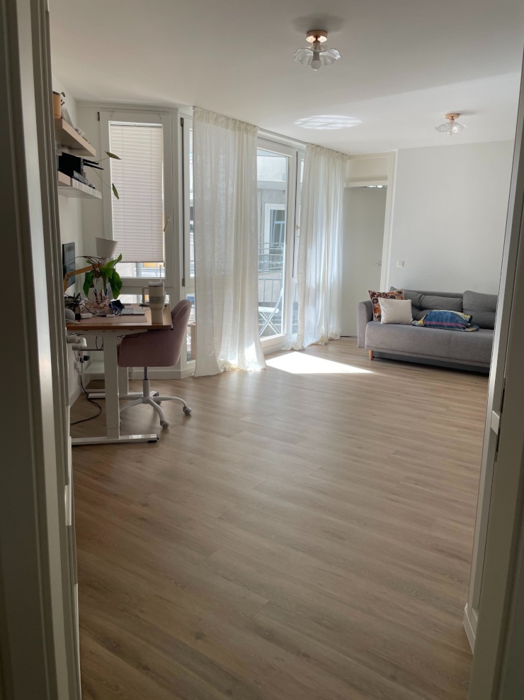 living room (view from entry hallway)