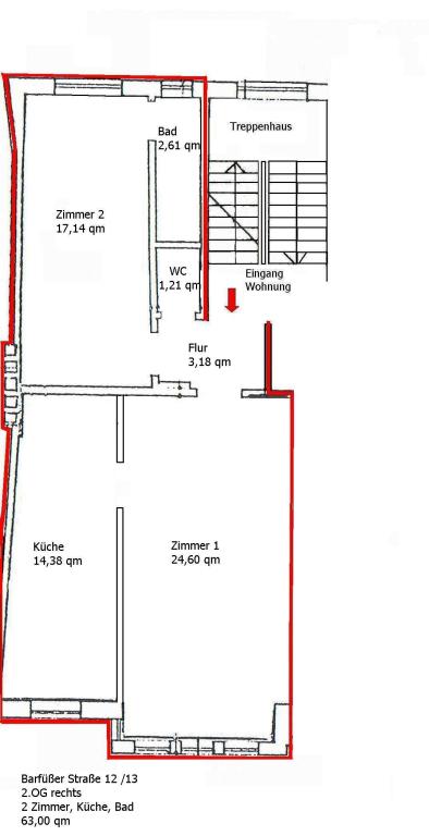 2 Zimmerwohnung im Herzen von Göttingen – Barfüßer Str. 12/13, 37073 Göttingen Innenstadt – Vorschaubild 7