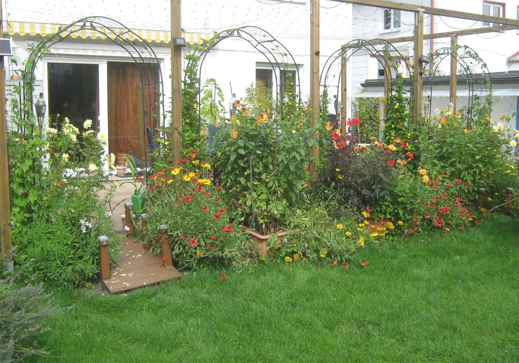 Flatshare Milbertshofen-Am Hart Wolfoltstr. - Blick vom Garten auf die Terrasse
