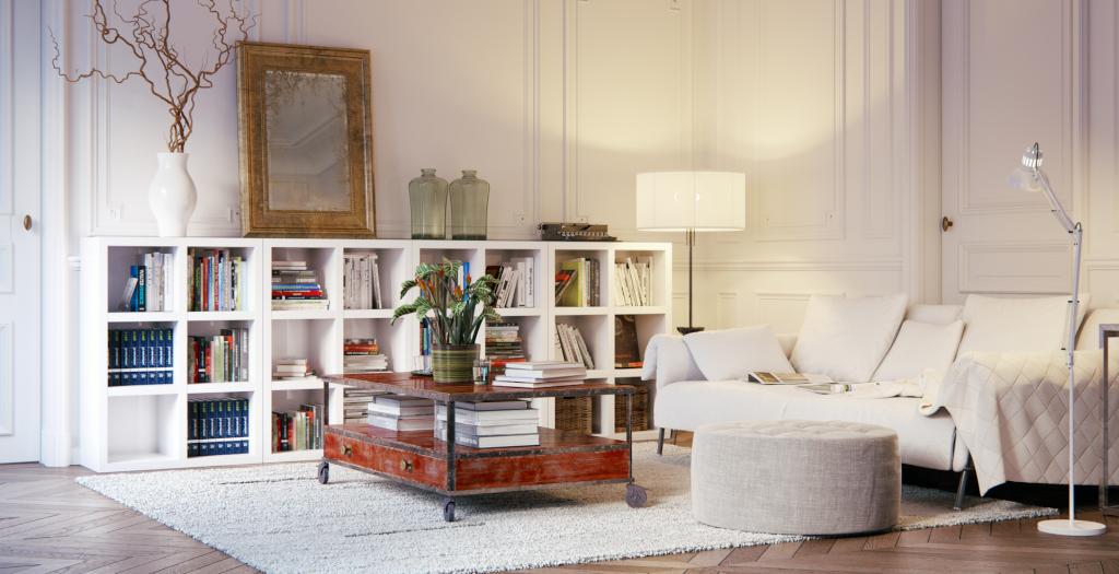Flat West Hauptstraße - Das großzügige Wohnzimmer wird unmöbliert übergeben.