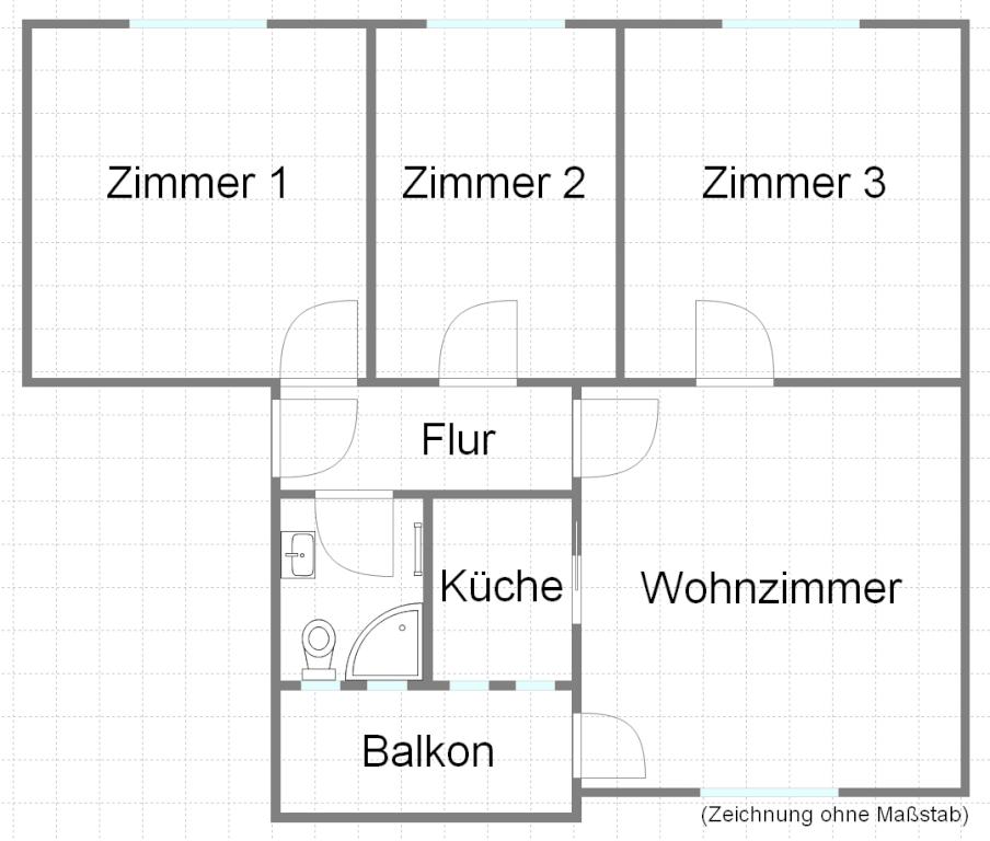 Uninah, ruhige Wohnlage, ideal für 3er-WG