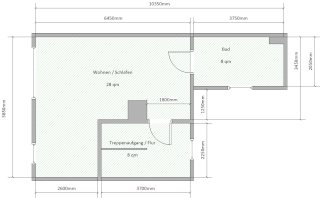 Anzeigenbild: 1-Zimmer Wohnung im OG eines 2-Familien-Hauses