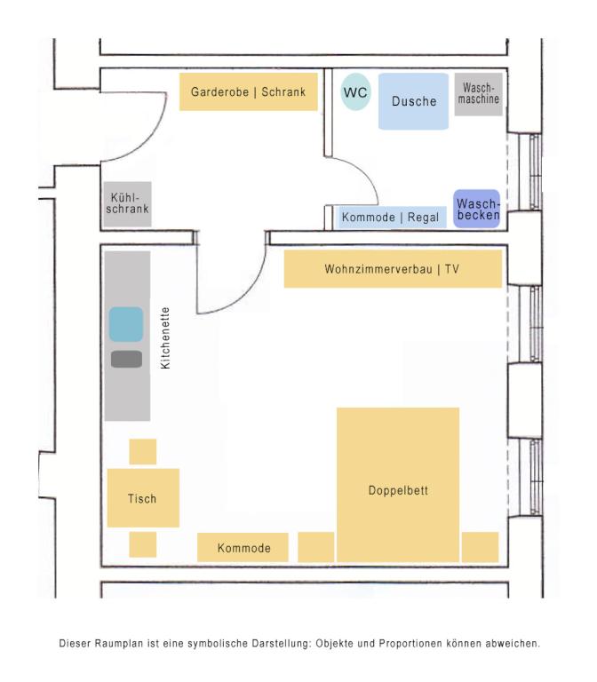 1-Zimmer-Wohnung 20. Bezirk Brigittenau Klosterneuburger Straße 90 - Skizze deutsch