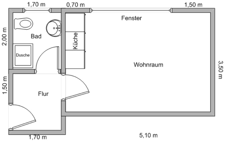 Anzeigenbild: Suche 1Raum Wohnung!