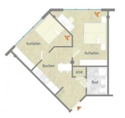 Anzeigenbild: uninahe 2-Zimmer Wohnung WG-geeignet mit Einbauküche (WHG 57)