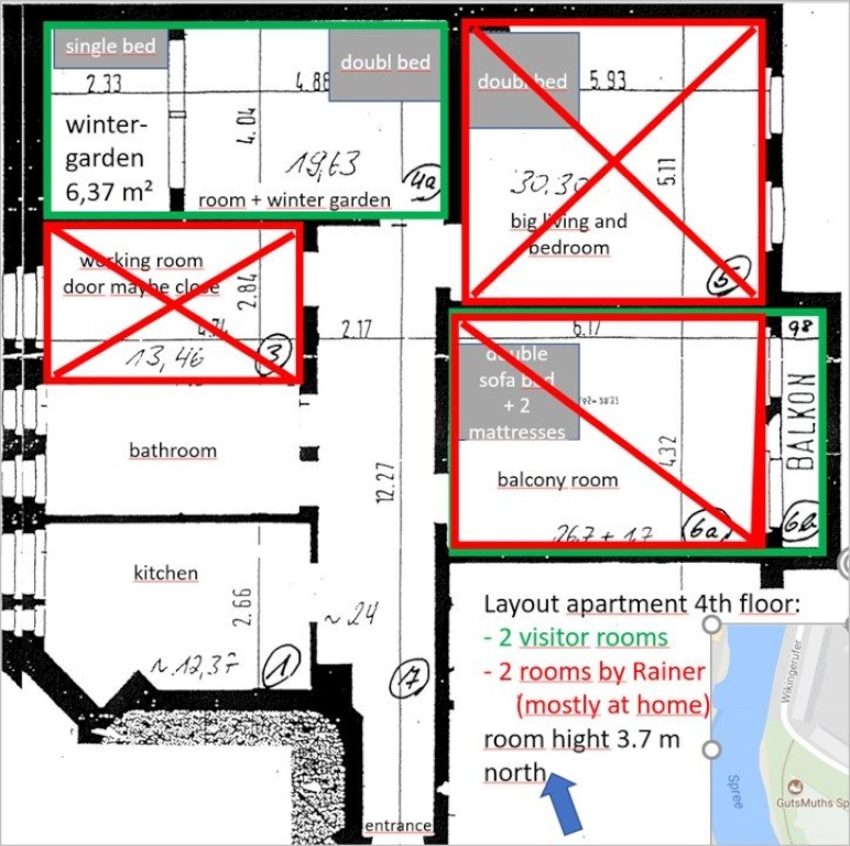 WG-Zimmer Mitte Wullenweberstr. - Grundriss Wohnung
