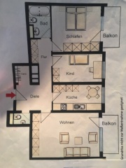Anzeigenbild: Schönes WG Zimmer mit eigenem Südbalkon