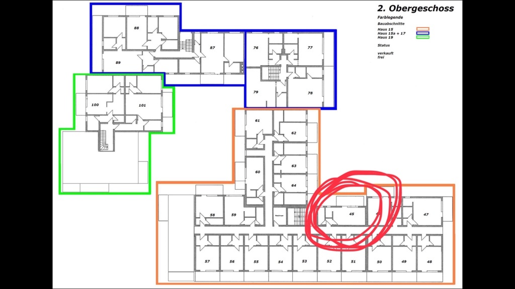 1-Zimmer-Wohnung Kernstadt Andreasstraße 15 - Grundplan des Baukomplexes