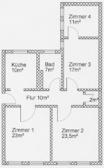 Imagen del anuncio: RESERVIERT / 4 Raumwohnung im Zentrum von Neuruppin WG-geeignet