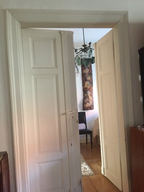 Flat Gostenhof Saldorferstrasse 6 - eine der beiden Flügeltüren ins angrenzende Zimmer.