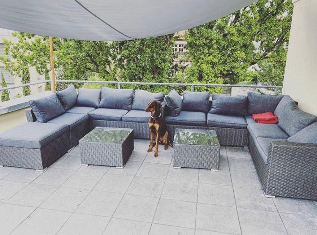 WG-Zimmer Frauenland Greisingstr. 17 - Lounge auf der kleinen Terasse