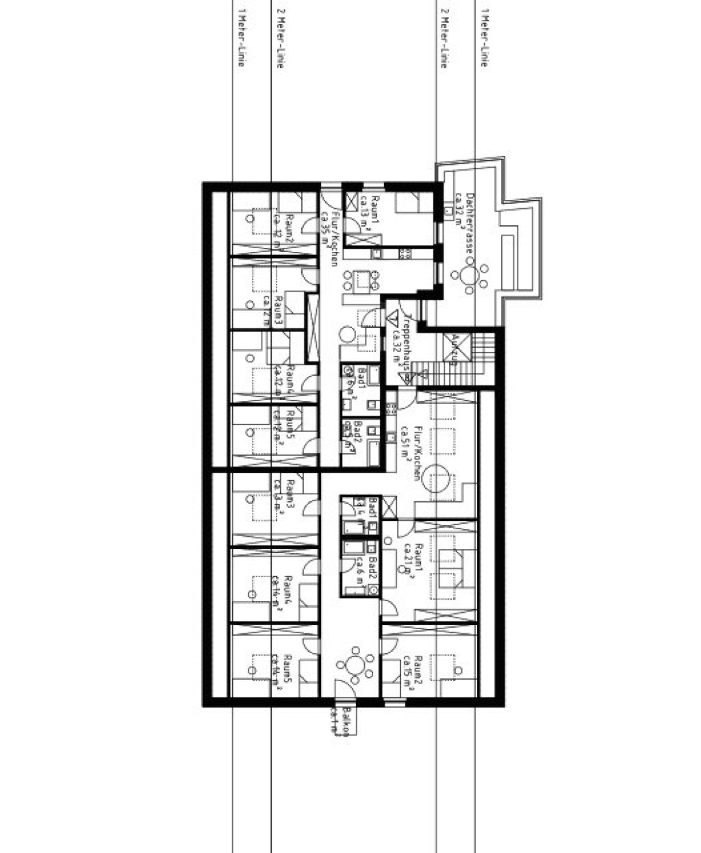 Großzügige DG Wohnung, 147 m2, für Familie, Wohngruppe oder WG in Projekt des gemeinschaftlichen Wohnens – 48161 Münster Gievenbeck – Vorschaubild 5