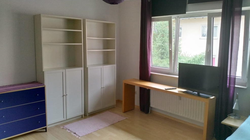 großes und helles Zimmer, möbliert inkl. Fernseher und Katze als