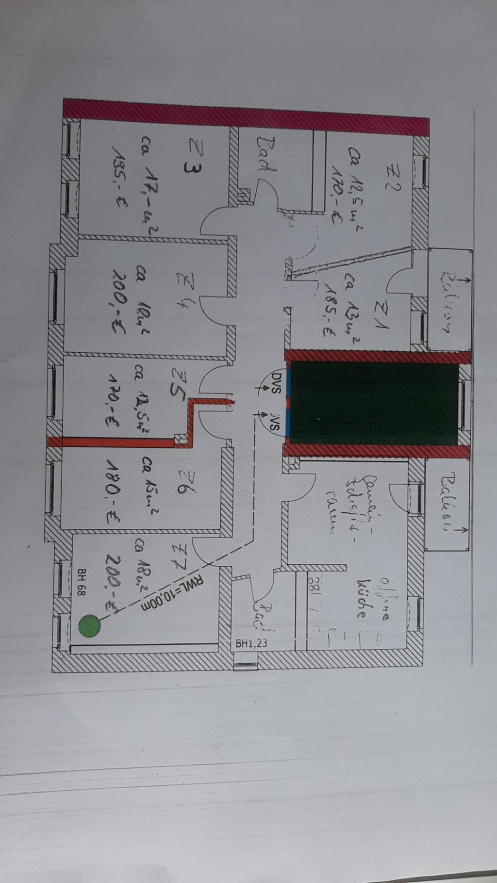 WG-Zimmer Altchemnitz Paul Gruner Straße 104 - Lageplan