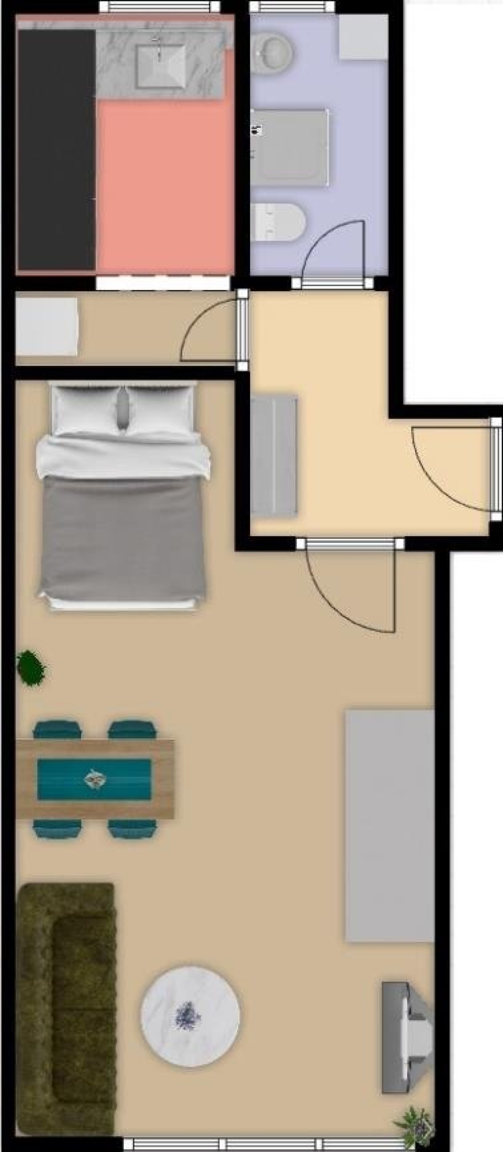 Große 1,5 Zimmer vollmoblierte Wohnung in Mitte für kurze Zeit oder langere Zeit (Big fully furnished Apartment in Mitte - Short Term/ Long Term) – Birkenstr. 00, 10559 Berlin Moabit – Vorschaubild 3