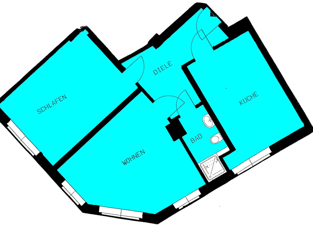 Wohnung Giebichenstein Steiler Berg 1 - Grundriß