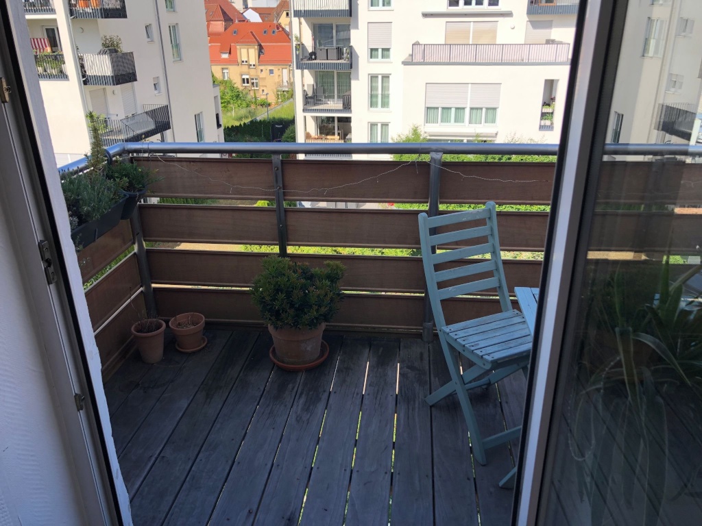 WG-Zimmer Feuerbach Oswald-Hesse-Str. 26 - Balkon vom Zimmer
