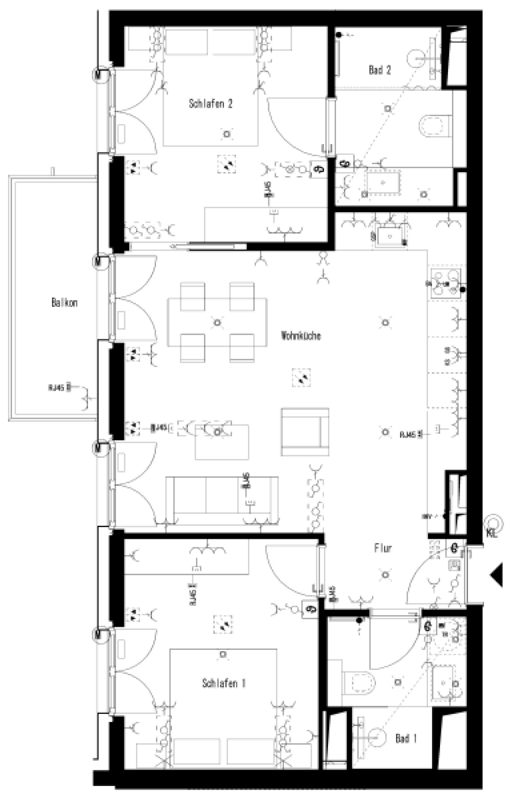 Apartamento Friedrichshain Mühlenstraße 20 - Grundriss