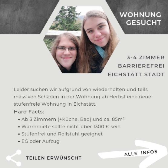 Ad image: Suche stufenfreie Wohnung ab 3 Zimmern