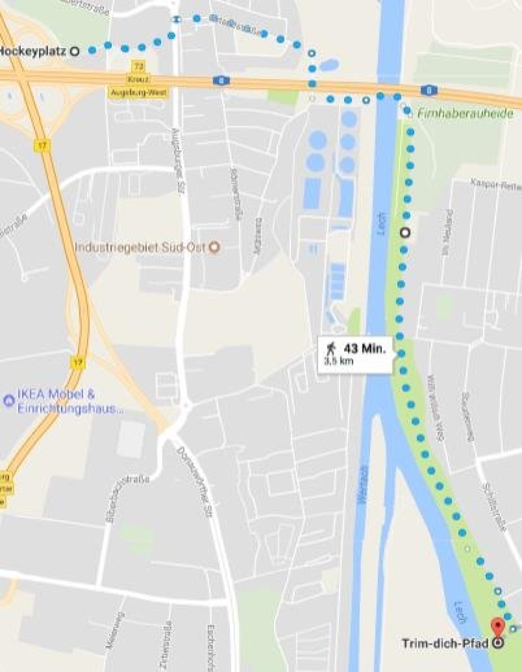 WG-Zimmer Gersthofen Eichenlohweg 7 - Fitnessparcour