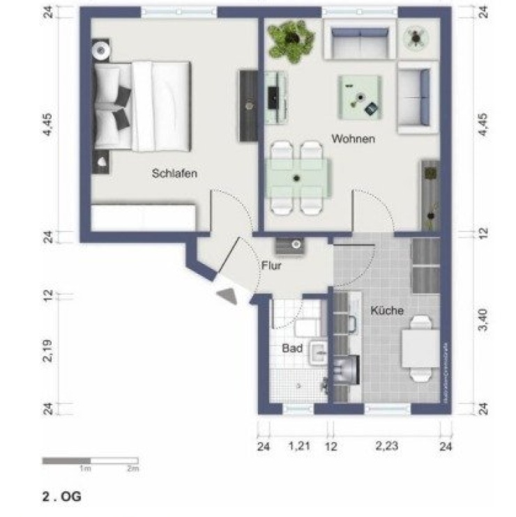 Charmantes 2 Zimmer Appartement Wohnung in HannoverDöhren