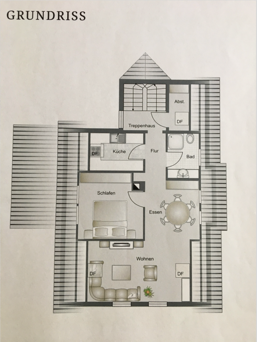 Wunderschöne, vollmöblierte und modernisierte 2,5-Zimmer-Dachgeschosswohnung mit EBK in HN