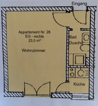 Anzeigenbild: 1 Zimmer Apartment zu vermieten