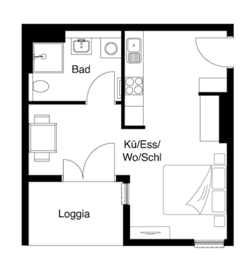 Estudio Ostend Ferdinand-Happ-Straße 16 - Grundriss der Wohnung