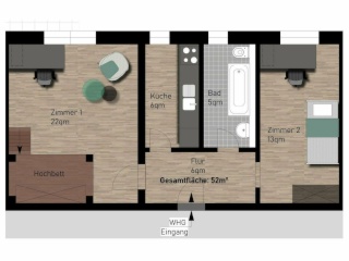 Anzeigenbild: Wohnung Stadtmitte WG-geeignet