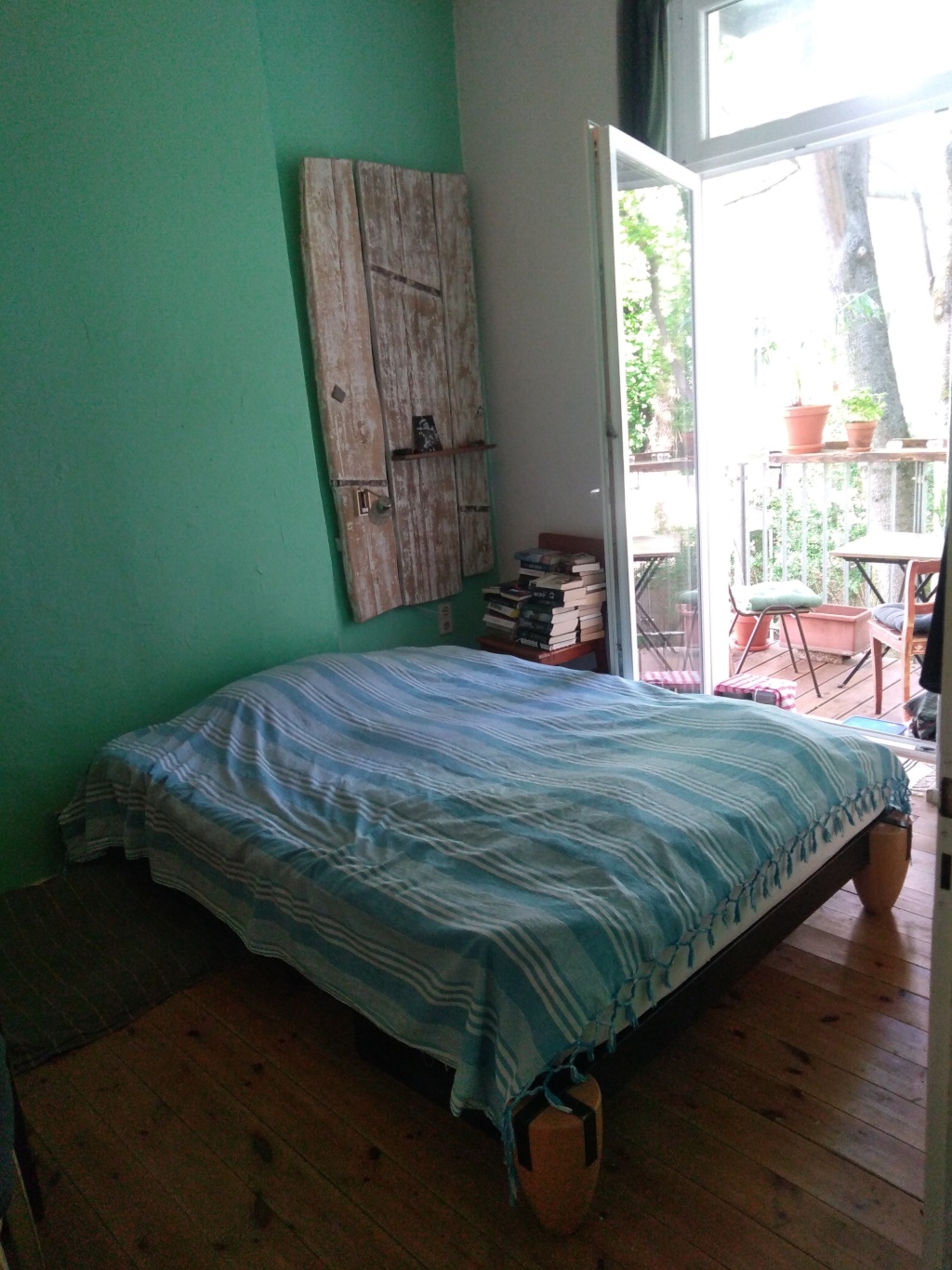 Wohnung Prenzlauer Berg Gaudystr. - Schlafzimmer mit Balkon