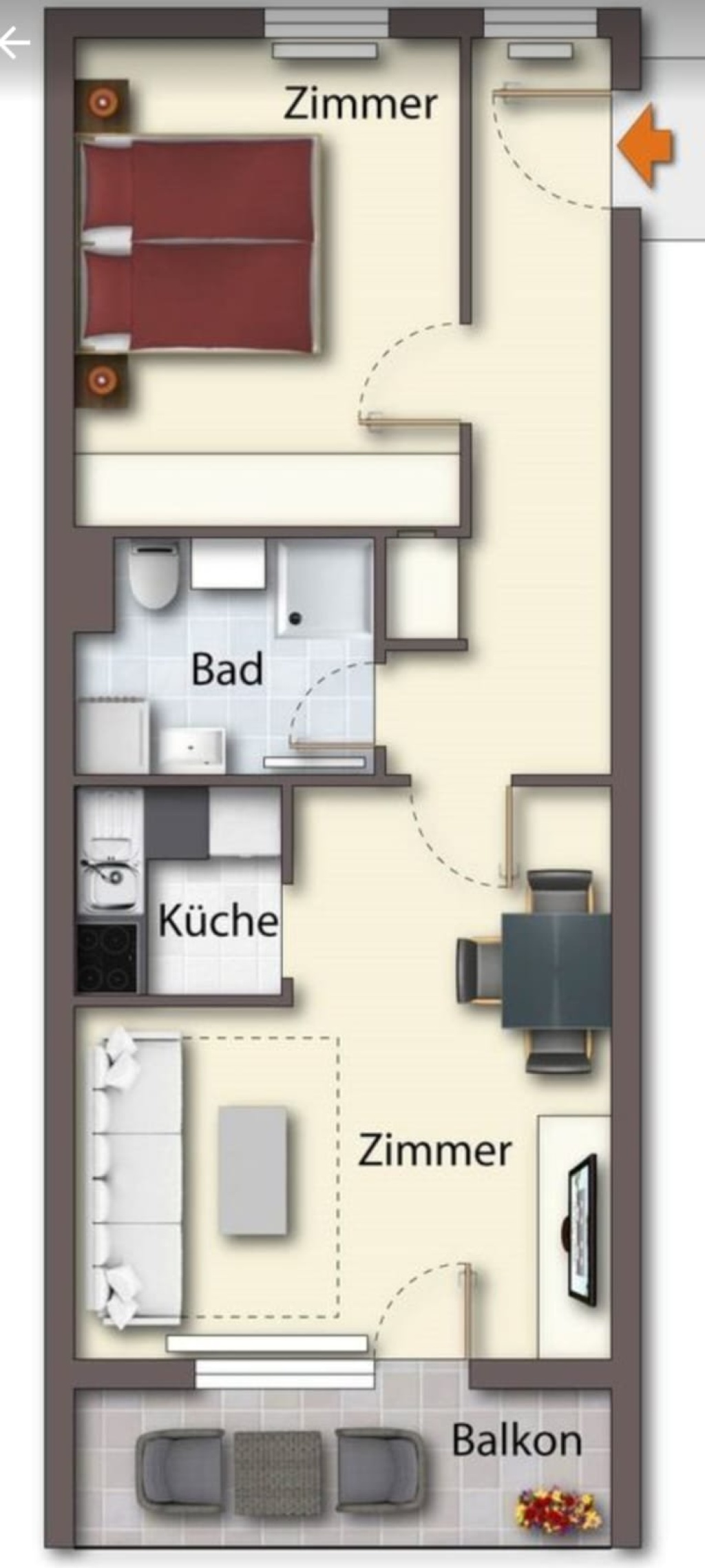 2 ZKB, Einbauküche mit großen Balkon nahe Uni Kassel – Grebensteiner Str. 4-14, 34127 Kassel Nord-Holland – Vorschaubild 20