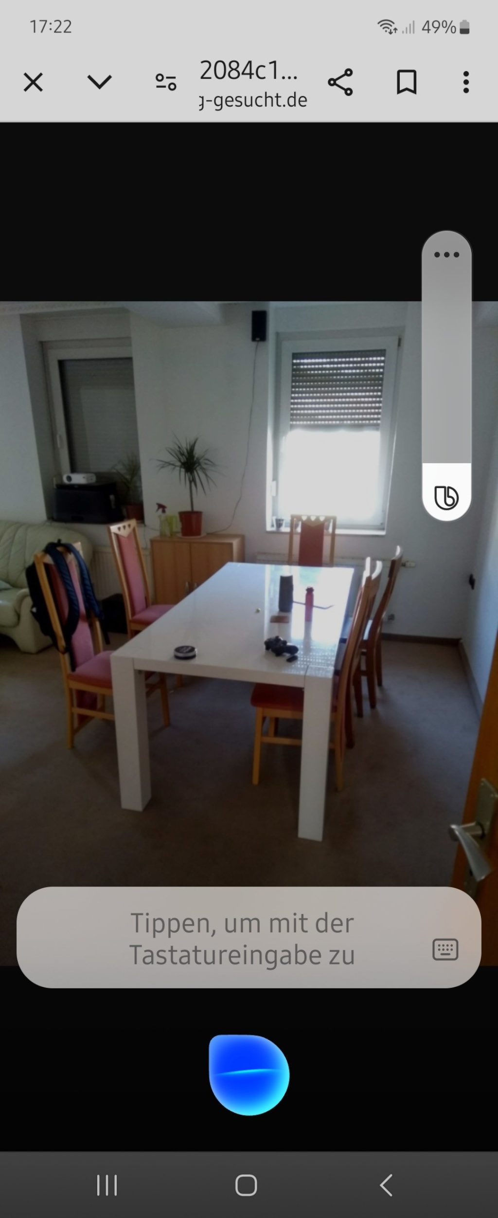 WG-Zimmer Jülich Mersch Alte Reichsstraße 28 - Aufenthaltsraum mit Esstisch
