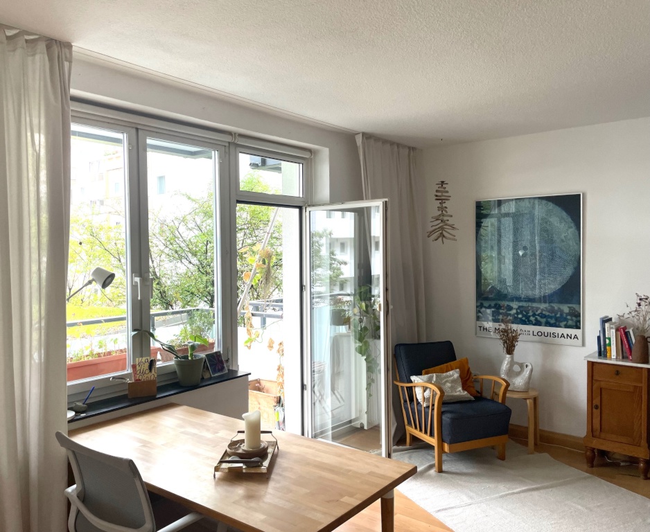 Bright 1 room apartment in Giesing for 1/2 months interim rent - furnished for up to 3 people