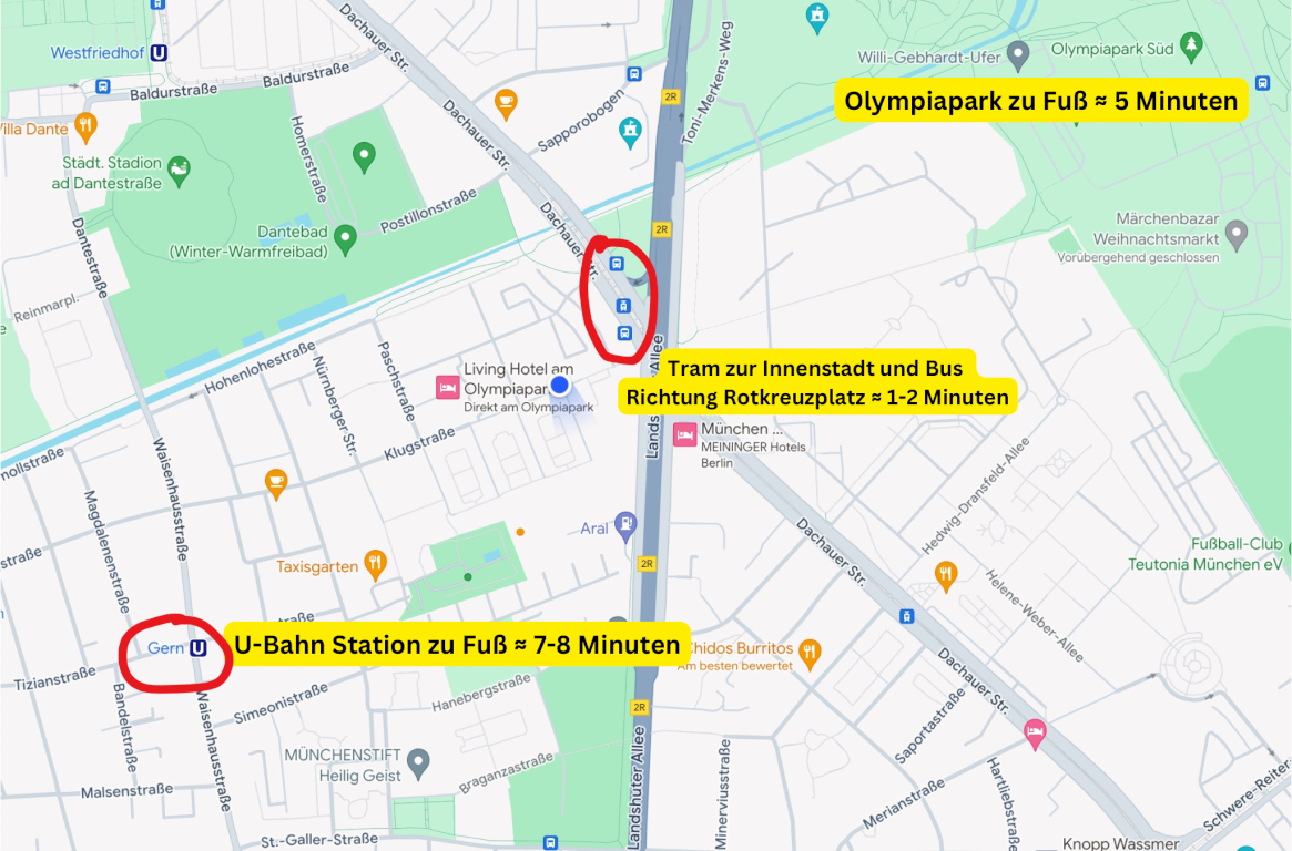 WG-Zimmer Neuhausen-Nymphenburg Klugstraße - Karte