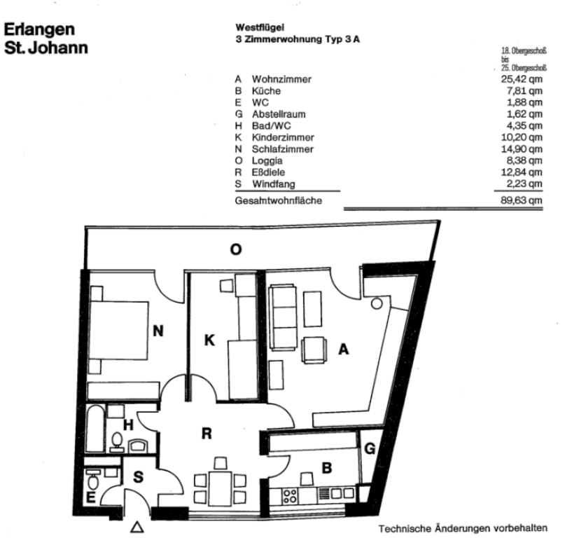 WG-Zimmer Alt-Erlangen Sankt Johann 6 - Grundriss