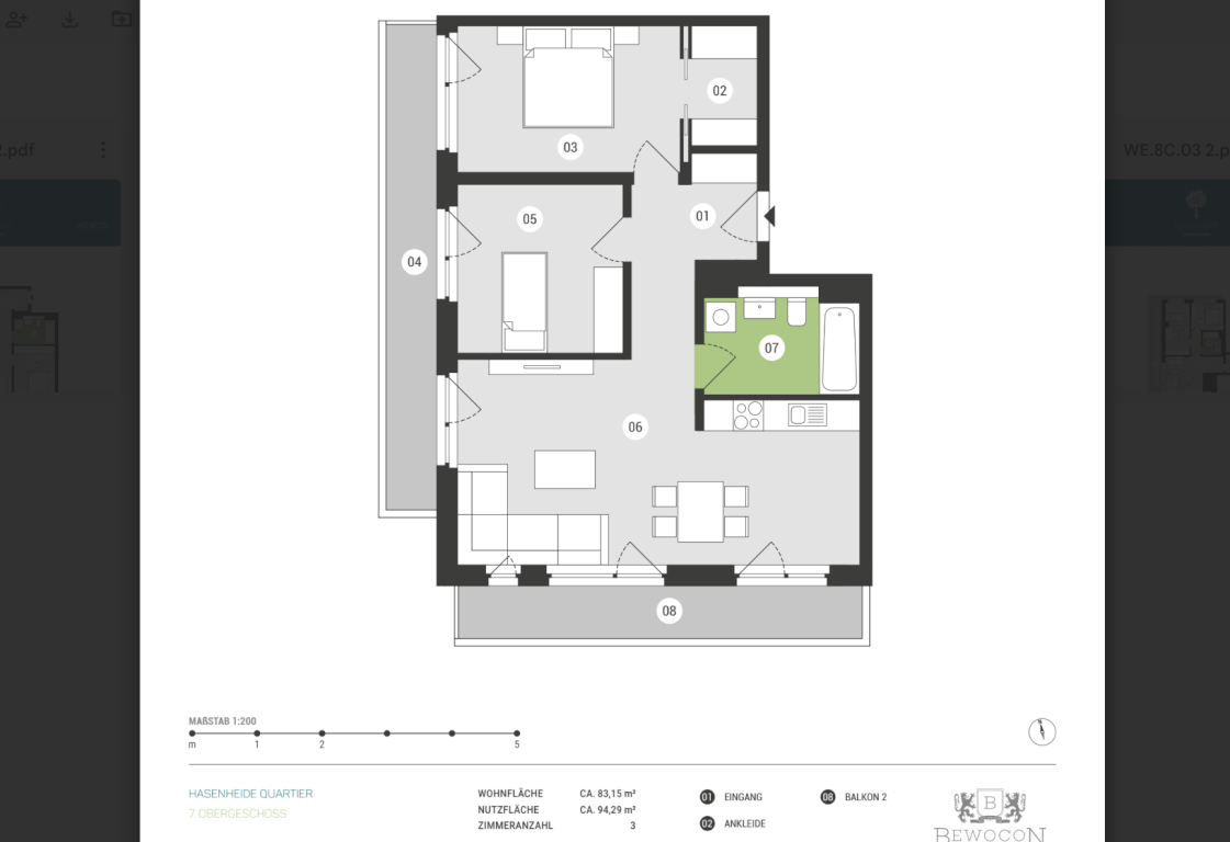 Wohnung Kreuzberg Hasenheide - Grundriss (Floor Plan)