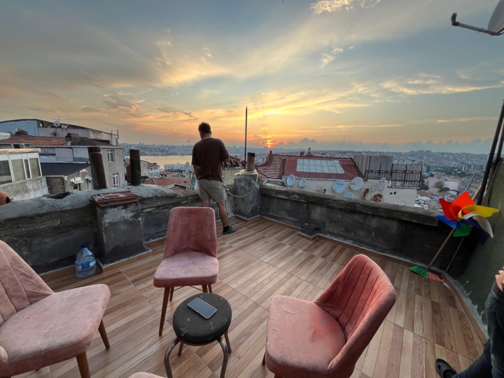 Wohnung Taksim / Beyoglu Tepebasi Caddesi - Meeresblick von der Terasse