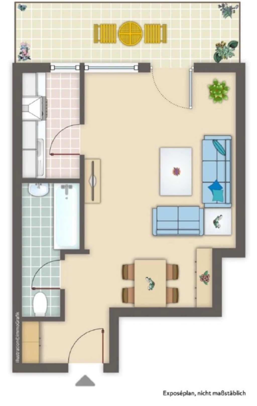 Möblierte 1-Zimmer-Wohnung mit Balkon für Studenten – Königswintererstraße 717, 53227 Bonn Limperich – Vorschaubild 11