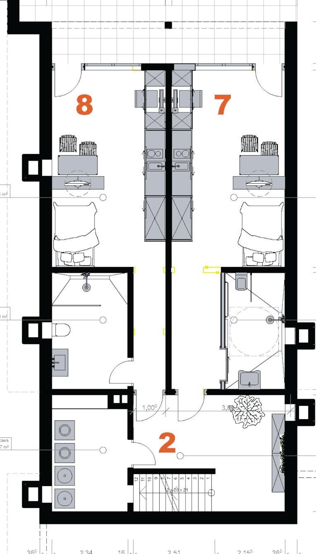 31 qm voll möblierte Einlieger-1-Zimmer-Wohnung Nr. 8 mit eigenem Hauseingang, Bad, Einbauküche, Waschmaschine, Garten, Stellplatz in Uni-Nähe - frisch renoviert – Äskulapweg 5, Apt. 8, 44801 Bochum Querenburg – Vorschaubild 16