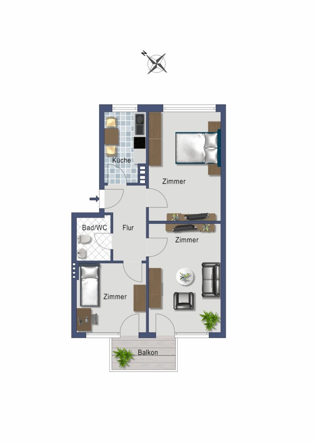 3 -Zimmer grün und zentral: Perfekt für Paare, Familien, WG – Hunferstr, 22083 Hamburg Barmbek-Süd – Vorschaubild 17