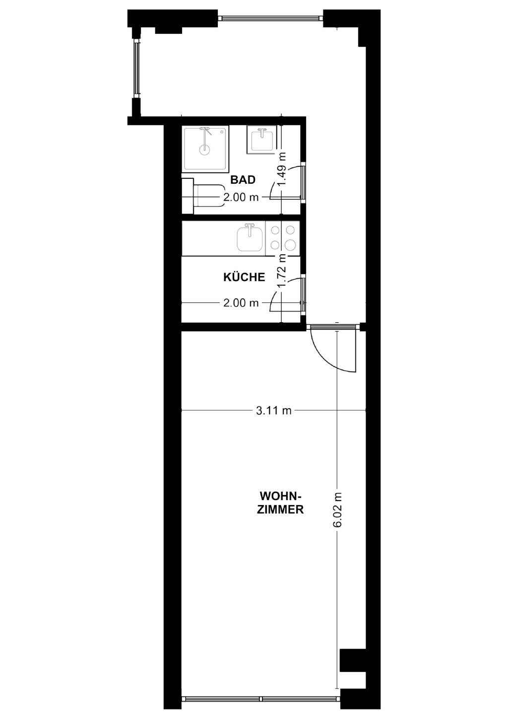 Teil-modernisiertes Apartment in H-Döhren – Hildesheimer Str. 223, 30519 Hannover Döhren – Vorschaubild 13