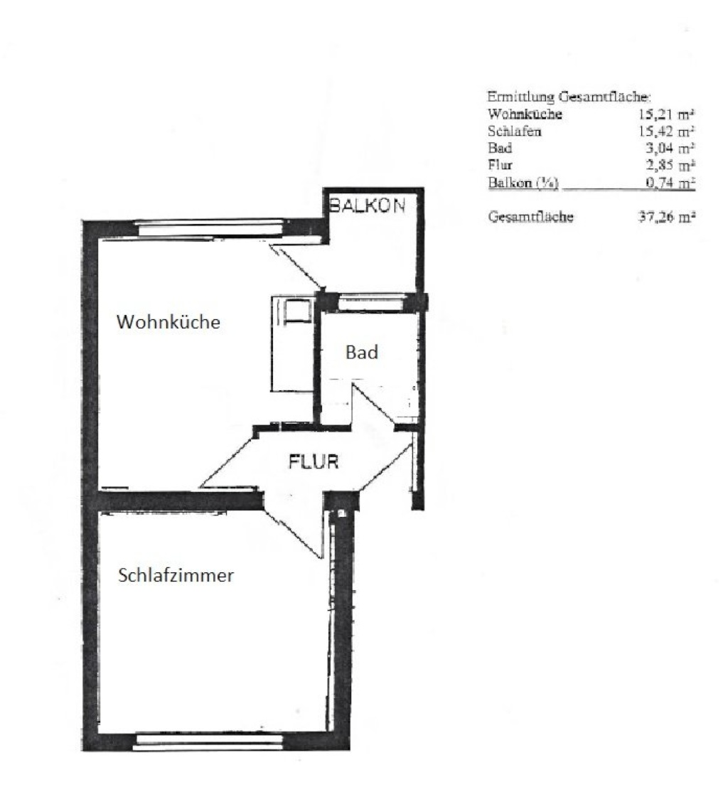* Möblierte 1,5-Zi.-Wohnung, ab Dezember 2026 für ca. 6 (+/-) Monate ) – 40231 Düsseldorf Eller – Vorschaubild 17
