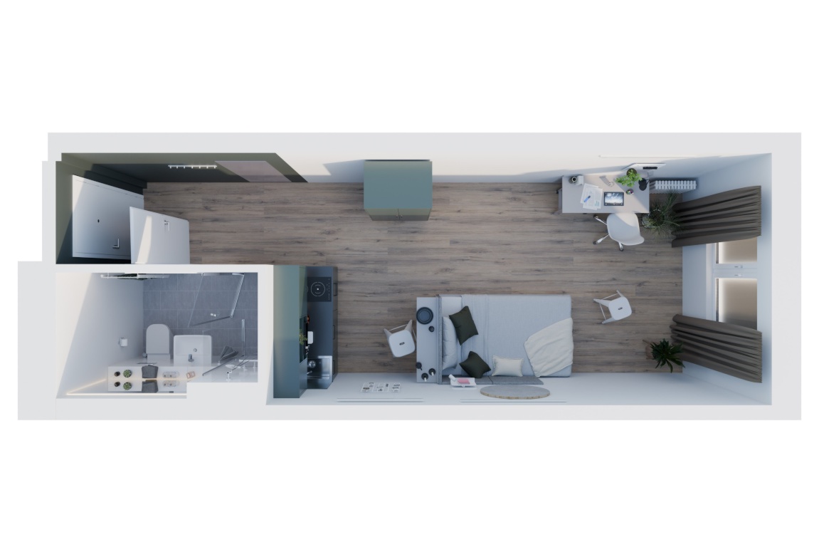 THE FIZZ Ludwigshafen - Mannheim – Vollmöblierte Single Apartments für Studierende – 67061 Ludwigshafen am Rhein Mitte – Vorschaubild 24