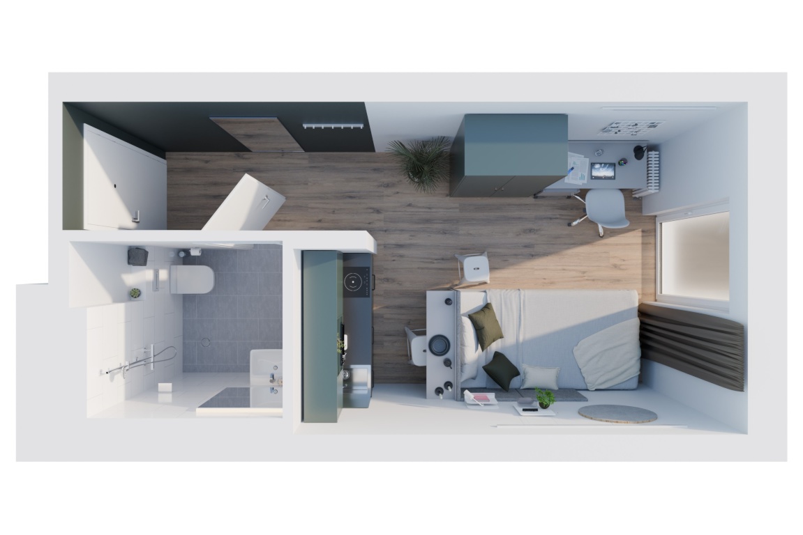THE FIZZ Ludwigshafen - Mannheim – Fully Furnished Single Apartments for Students – 67061 Ludwigshafen am Rhein Mitte – Vorschaubild 18
