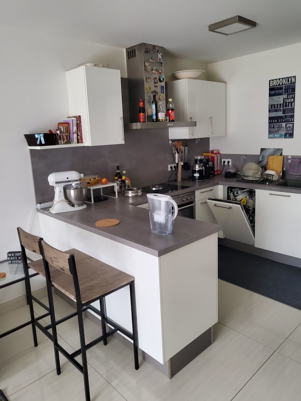 WG-Zimmer Bilk Witzelstraße, xxx - Küche mit Spülmaschine
